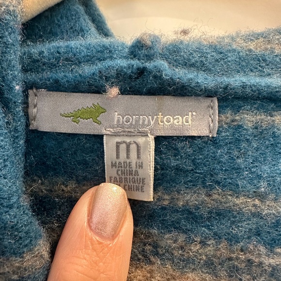 HornyToad medium, hooded, open, long cardigan - Picture 5 of 6